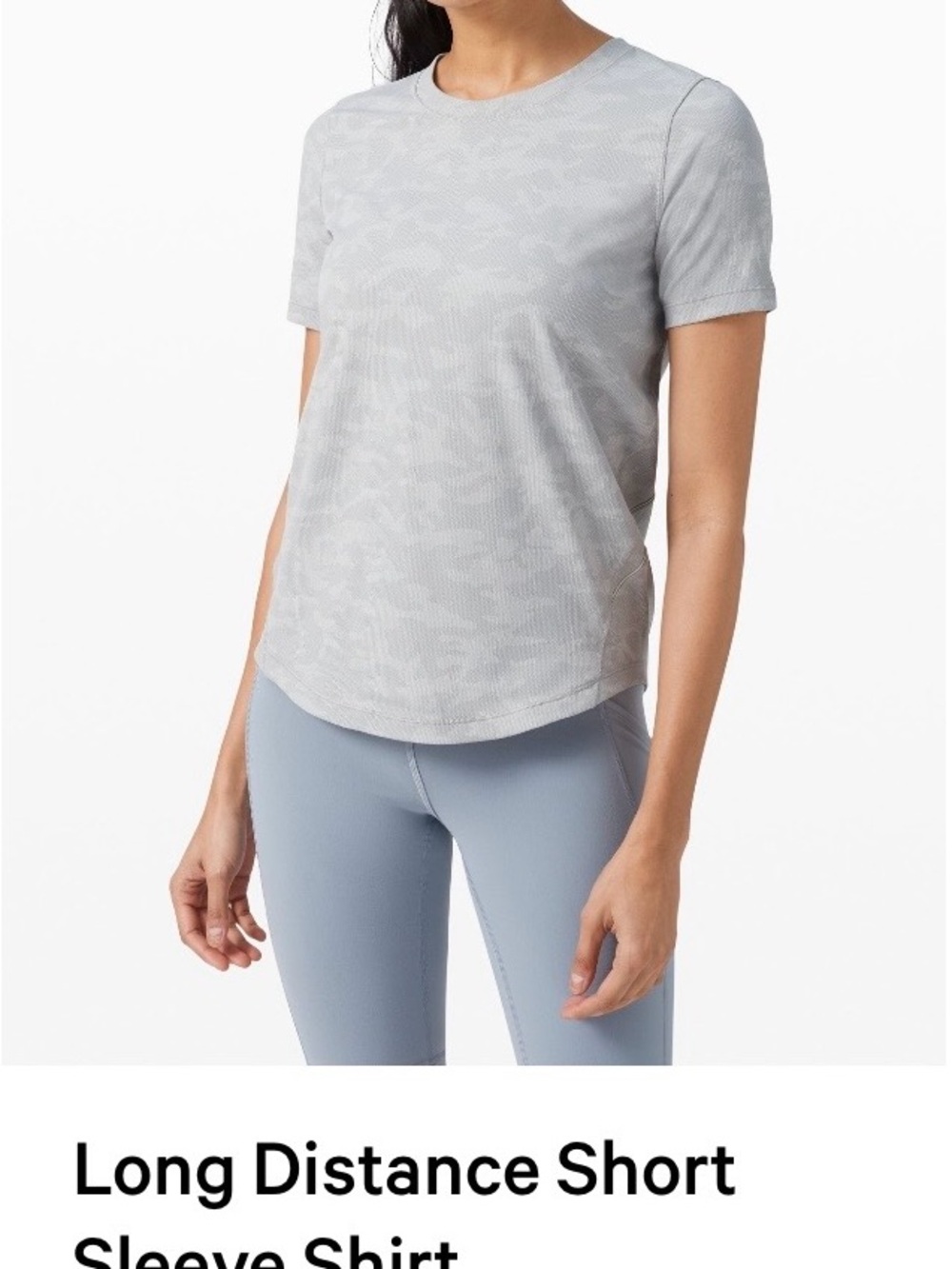 lululemon athletica Light Gray Short Sleeve Performance Tee